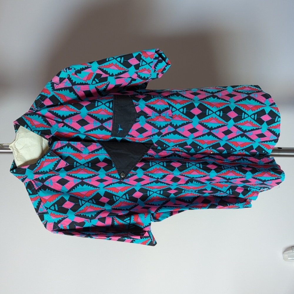 SOLD Vintage Western Button Down Short Sleeve Shirt